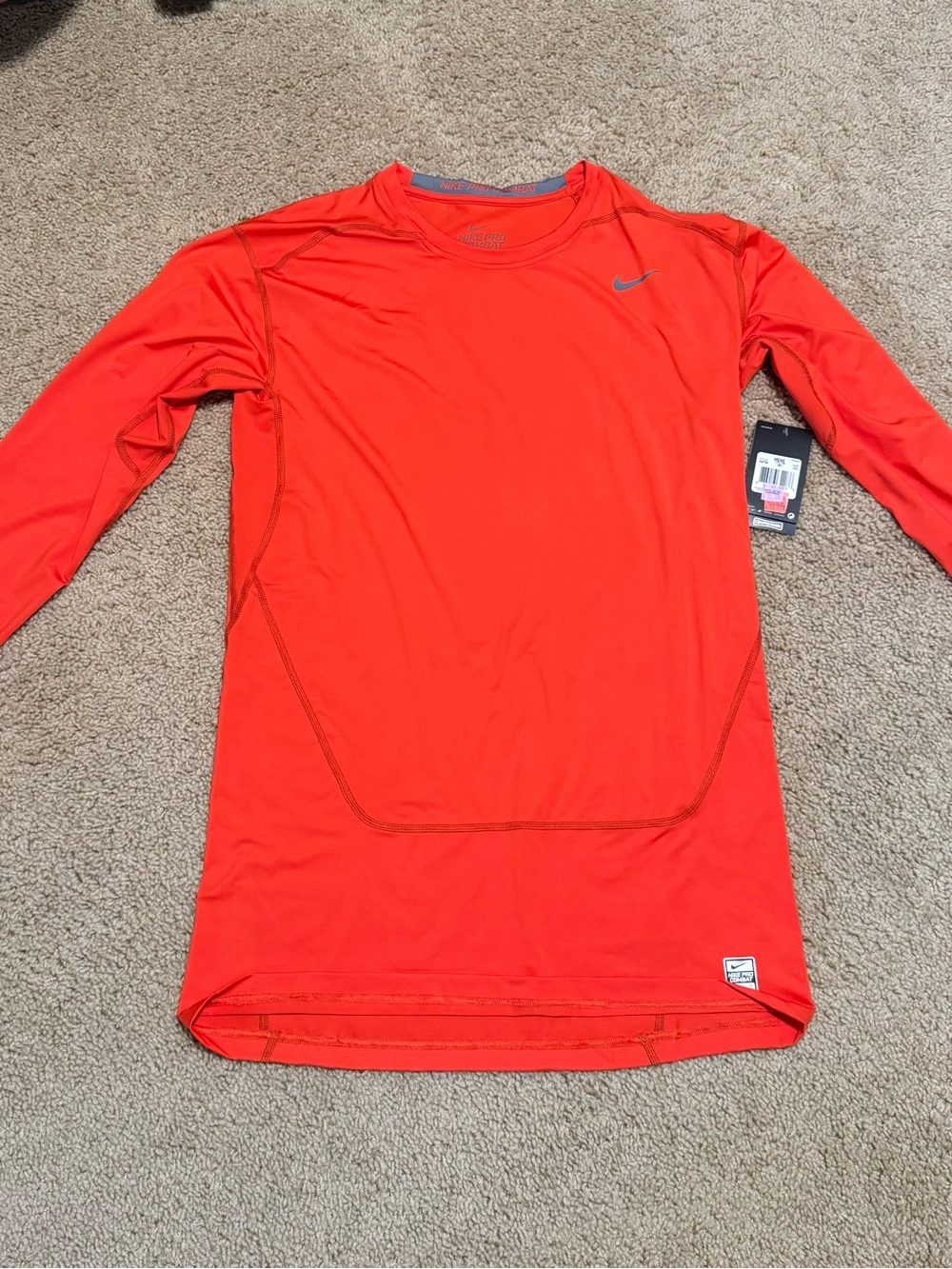 Nike Men’s Long Sleeve Athletic Top - Bright Orange